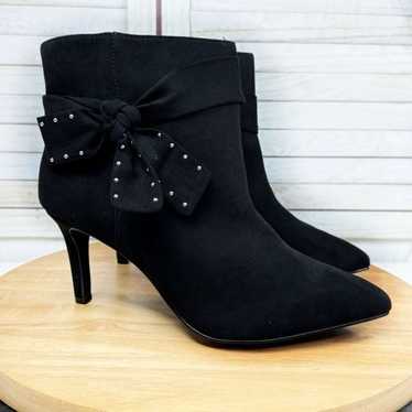 Torrid Studded Side Bow Ankle Boots Booties Black 