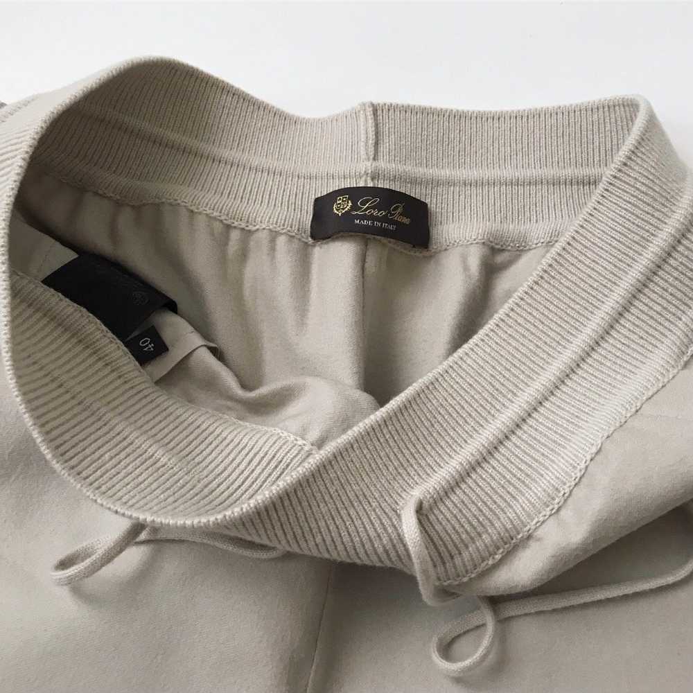 LORO PIANA Putty Grey Cashmere Silk Track Pants - image 5