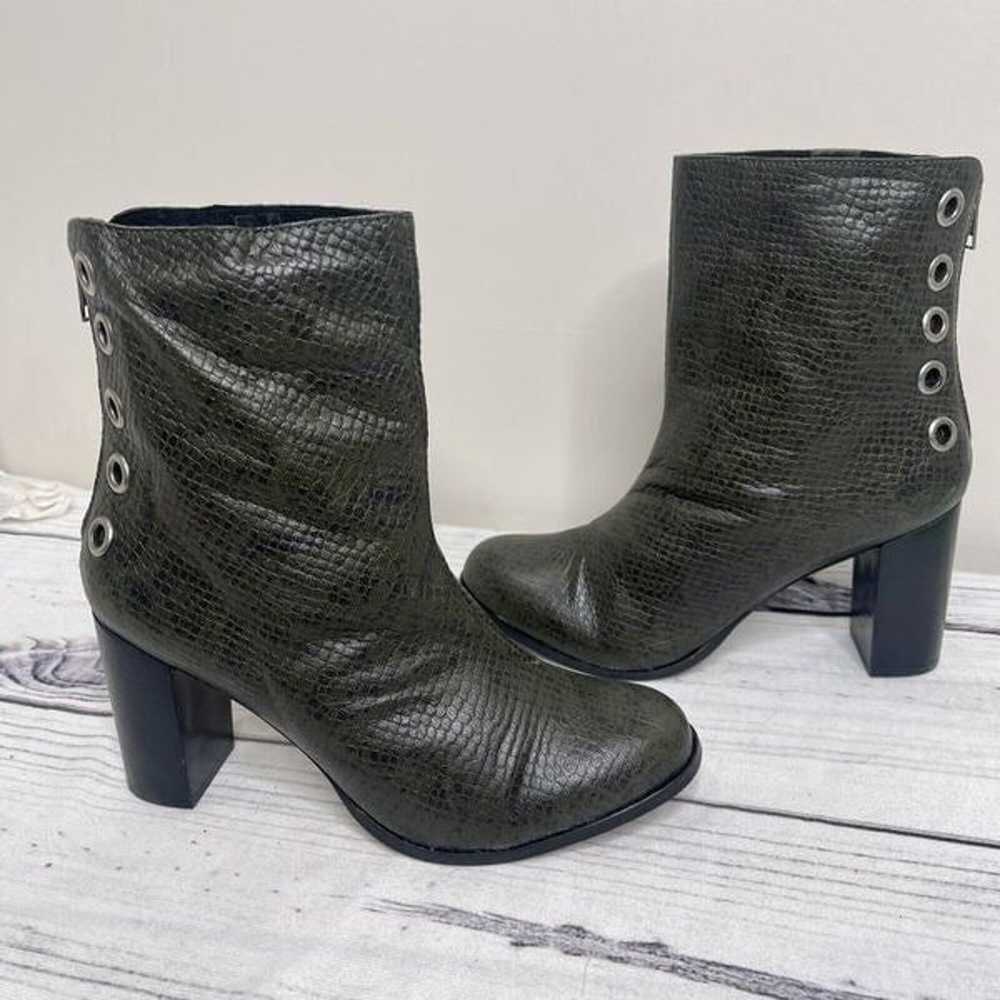 Musse and Cloud Green Reptile Skin Leather Boots … - image 11