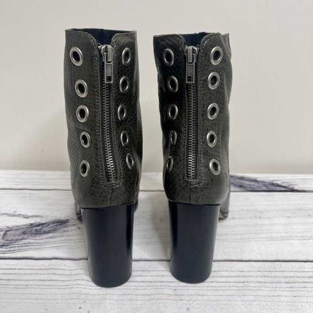 Musse and Cloud Green Reptile Skin Leather Boots … - image 2