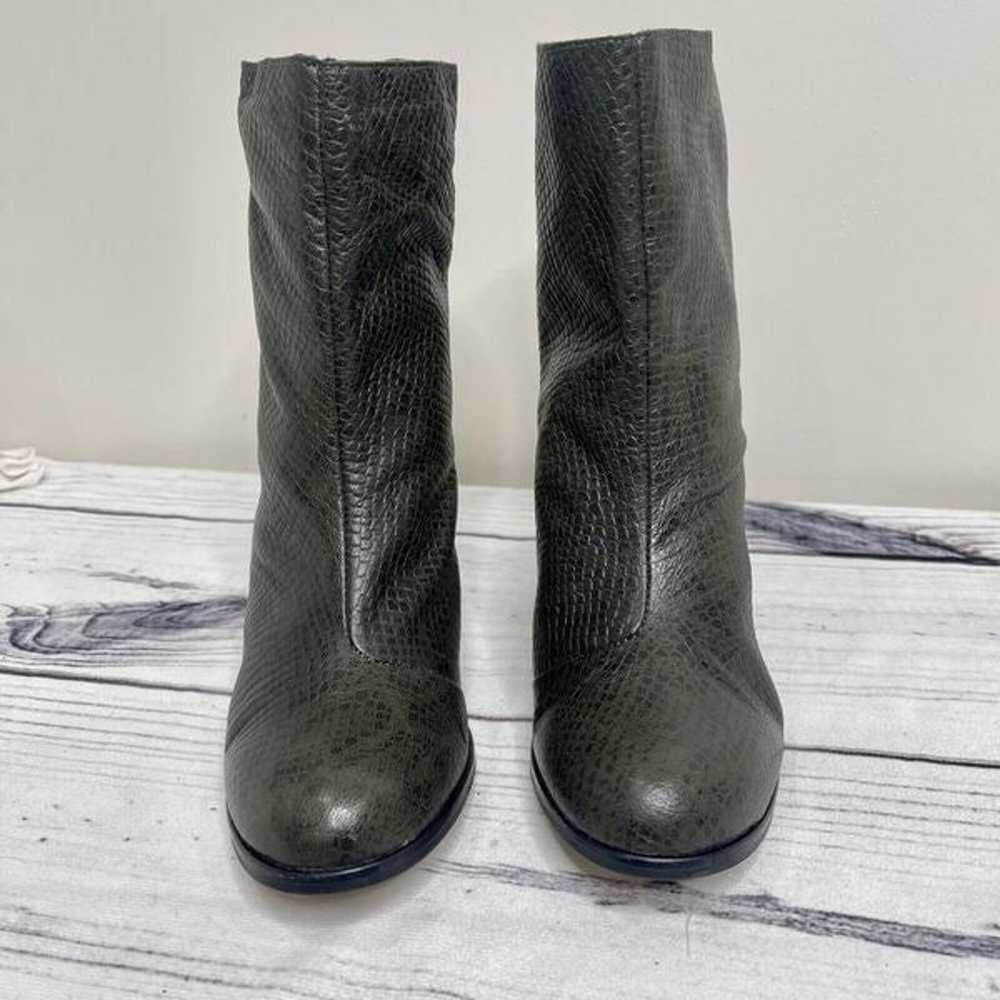 Musse and Cloud Green Reptile Skin Leather Boots … - image 9