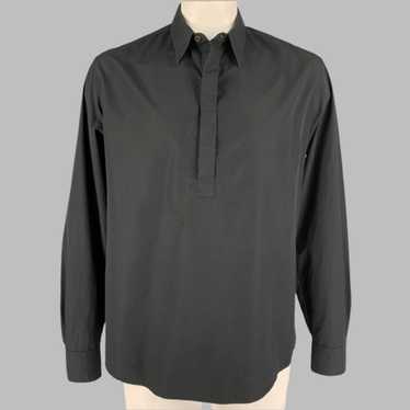 Barena Black Cotton Hidden Buttons Long Sleeve Sh… - image 1