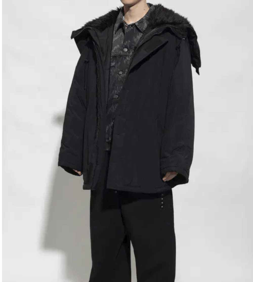 Balenciaga Men's Black Nylon Hooded Parka - image 1