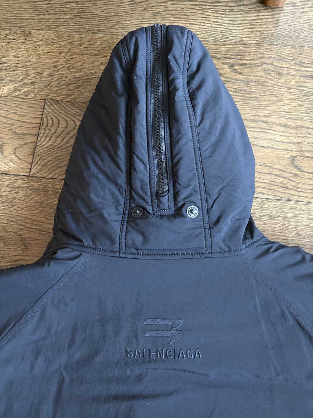 Balenciaga Men's Black Nylon Hooded Parka - image 6