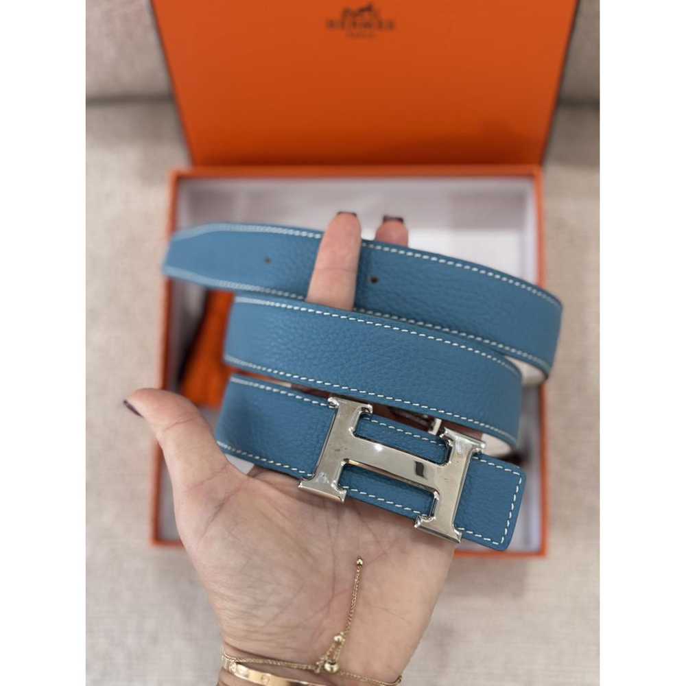 Hermès H leather belt - image 2