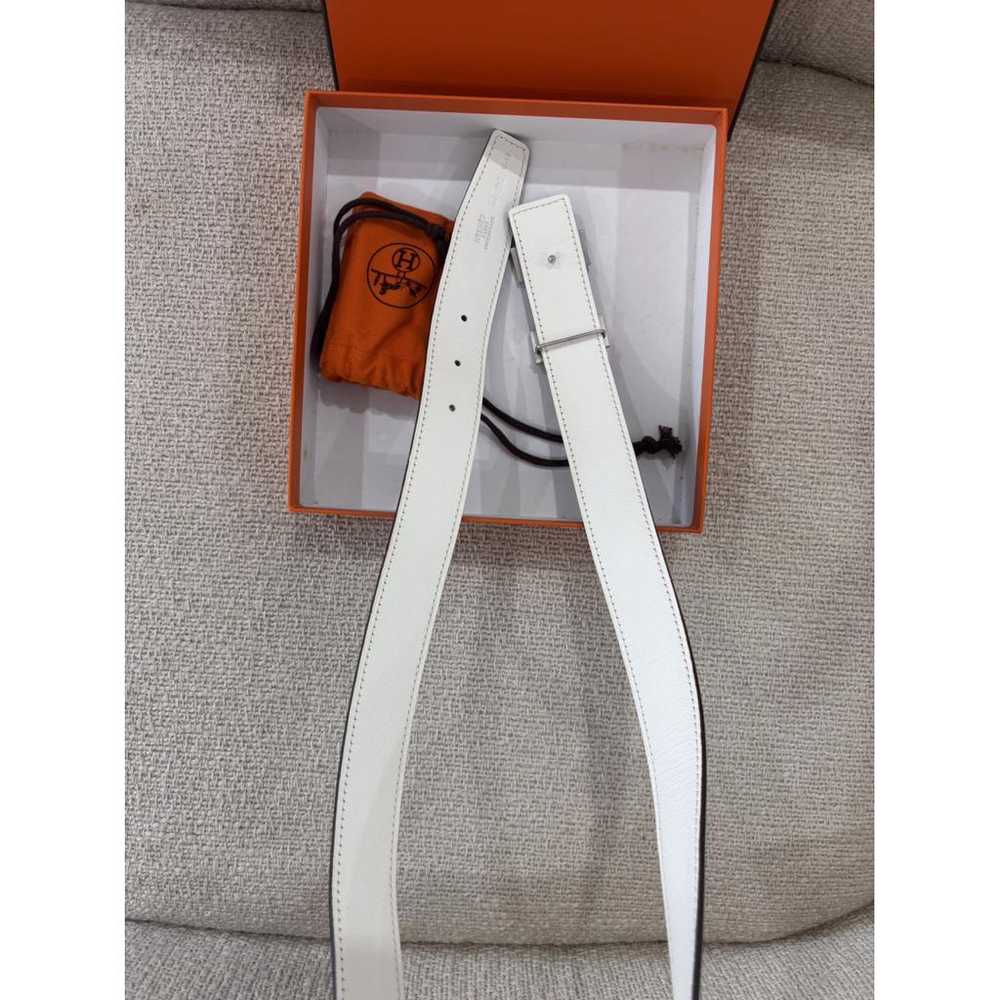 Hermès H leather belt - image 3