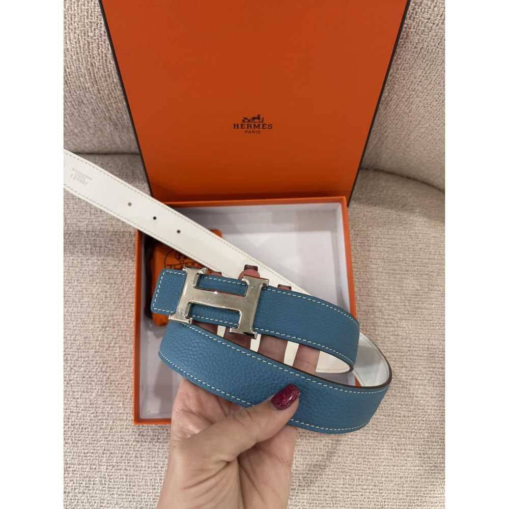 Hermès H leather belt - image 5