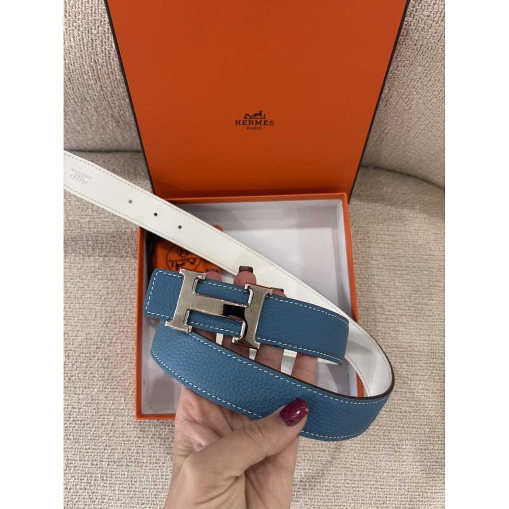 Hermès H leather belt - image 6