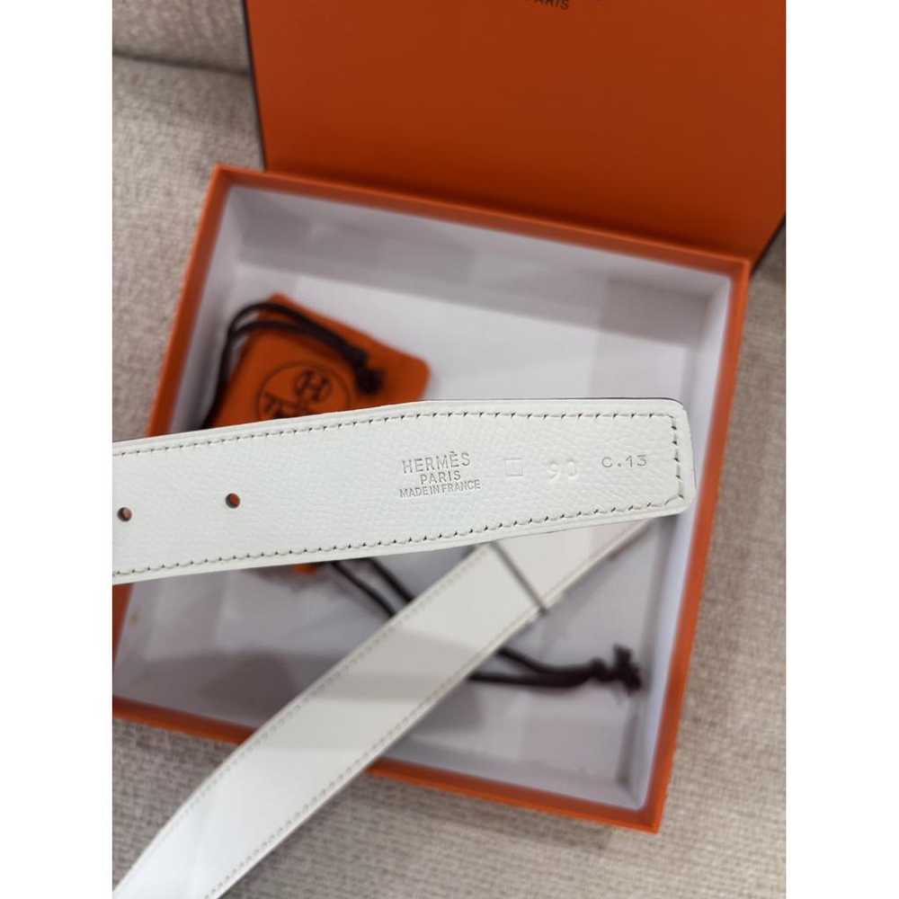 Hermès H leather belt - image 8