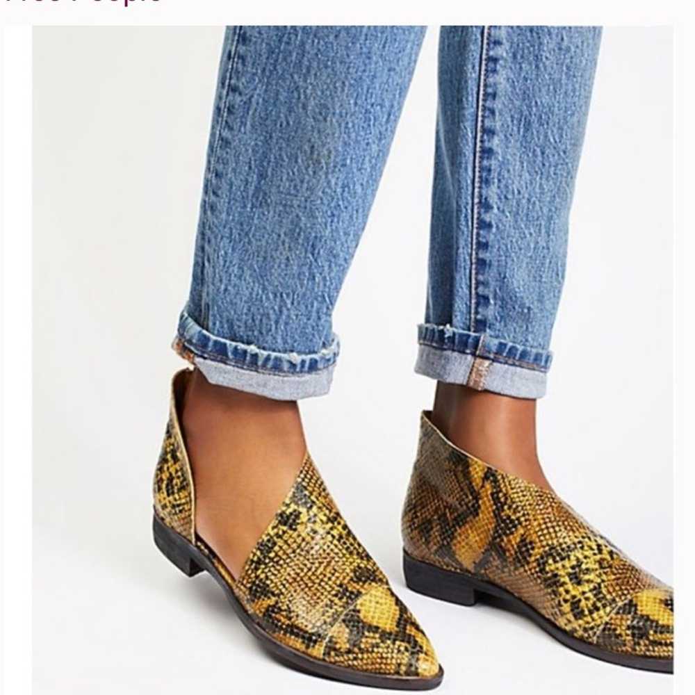 Free People Royale Flats Snakeskin Sandal Booties… - image 2