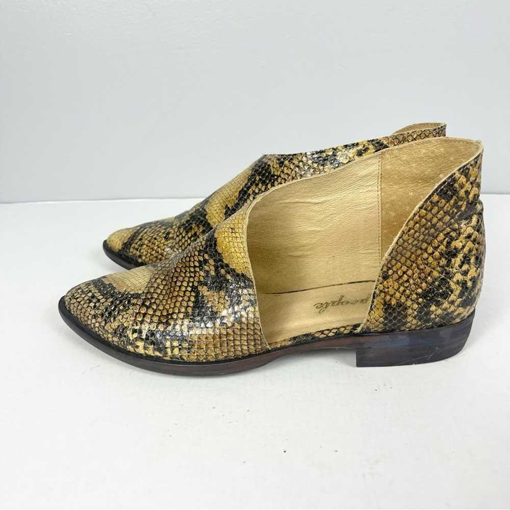 Free People Royale Flats Snakeskin Sandal Booties… - image 3