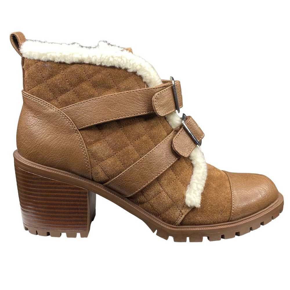 Nine West Women's Iskaro Brown Quilted 2 Buckle S… - image 1