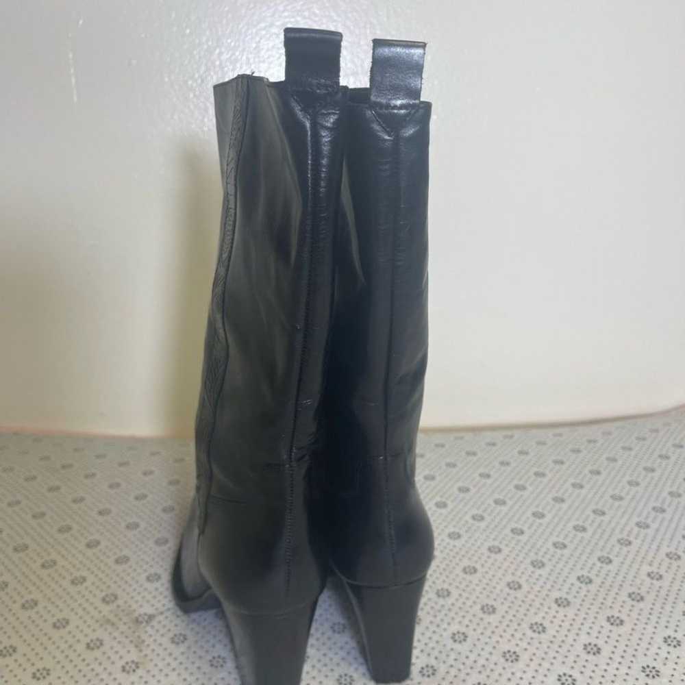 Antonio Melani black  Leather Boots 10M - image 3