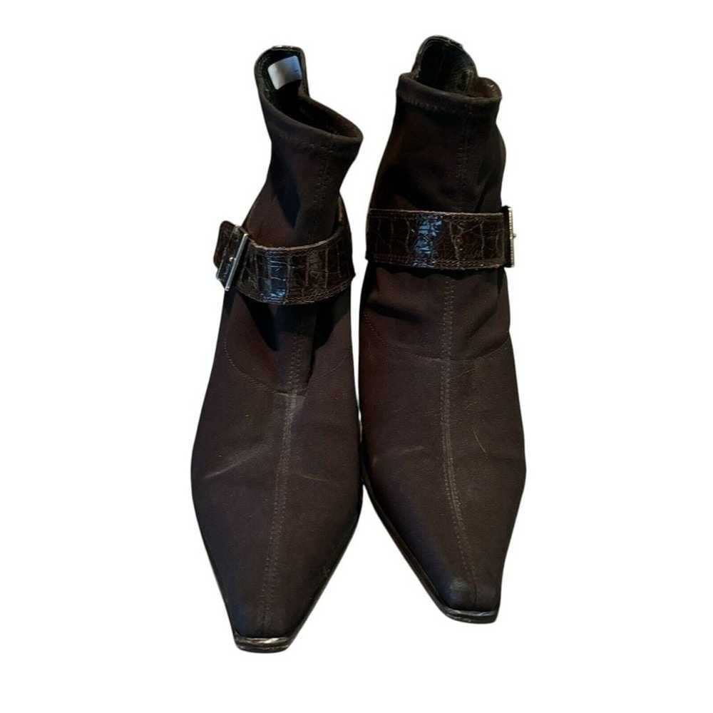 Donald Pliner "Lucki" Espresso Bootie, Silk Elast… - image 2