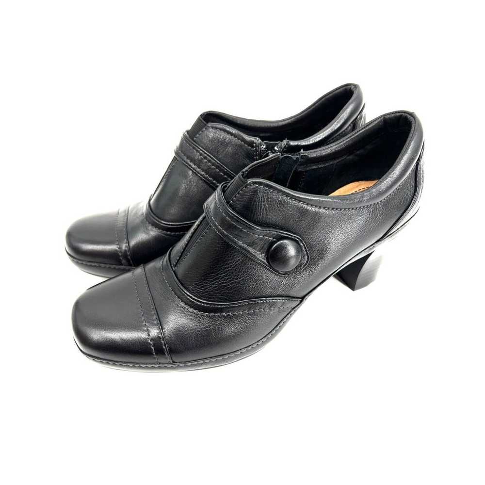 Clarks Artisan Womens Black Leather Tripini Ankle… - image 1