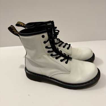 Martens Dr Martens 1460 Y White Boots Side Zipper… - image 1