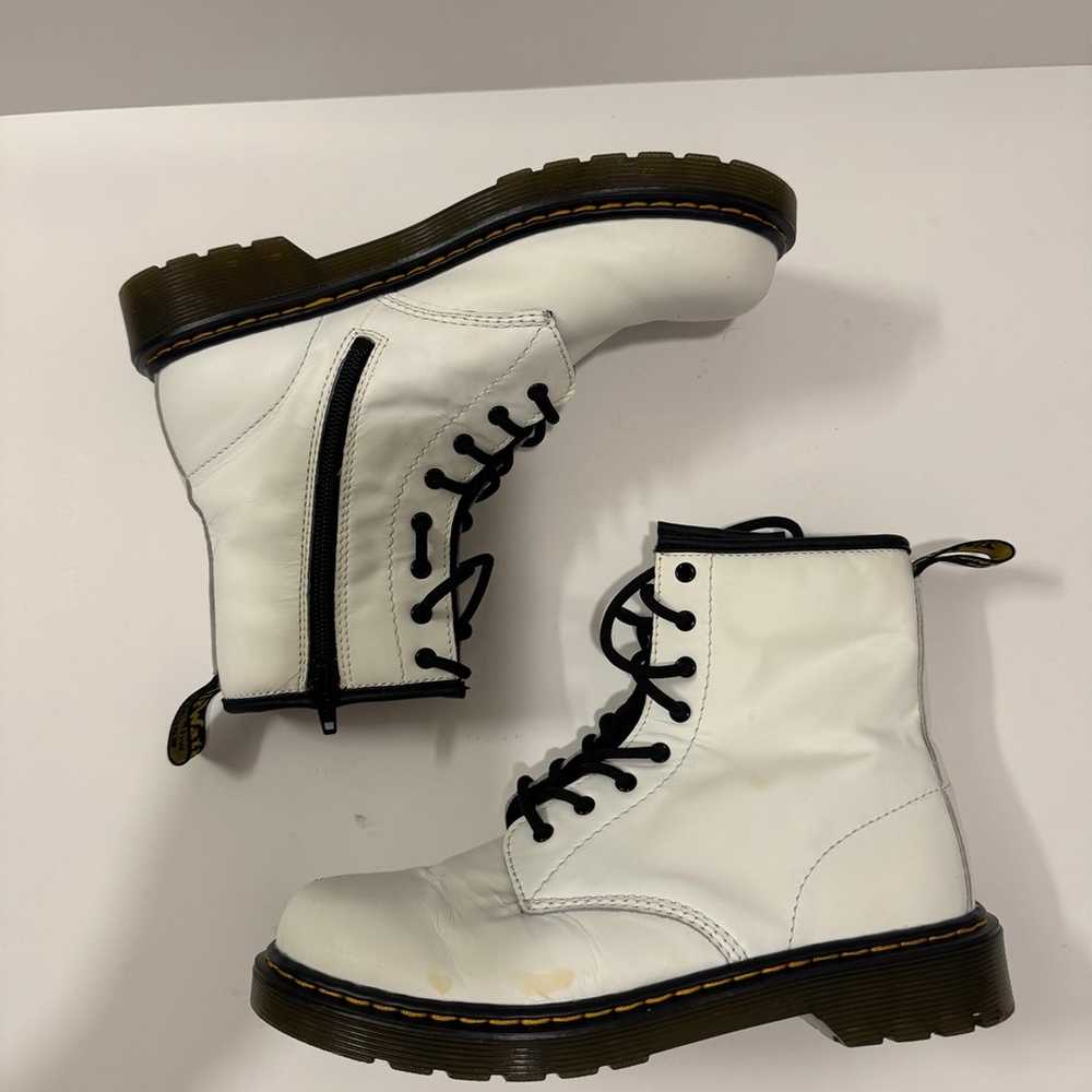 Martens Dr Martens 1460 Y White Boots Side Zipper… - image 9