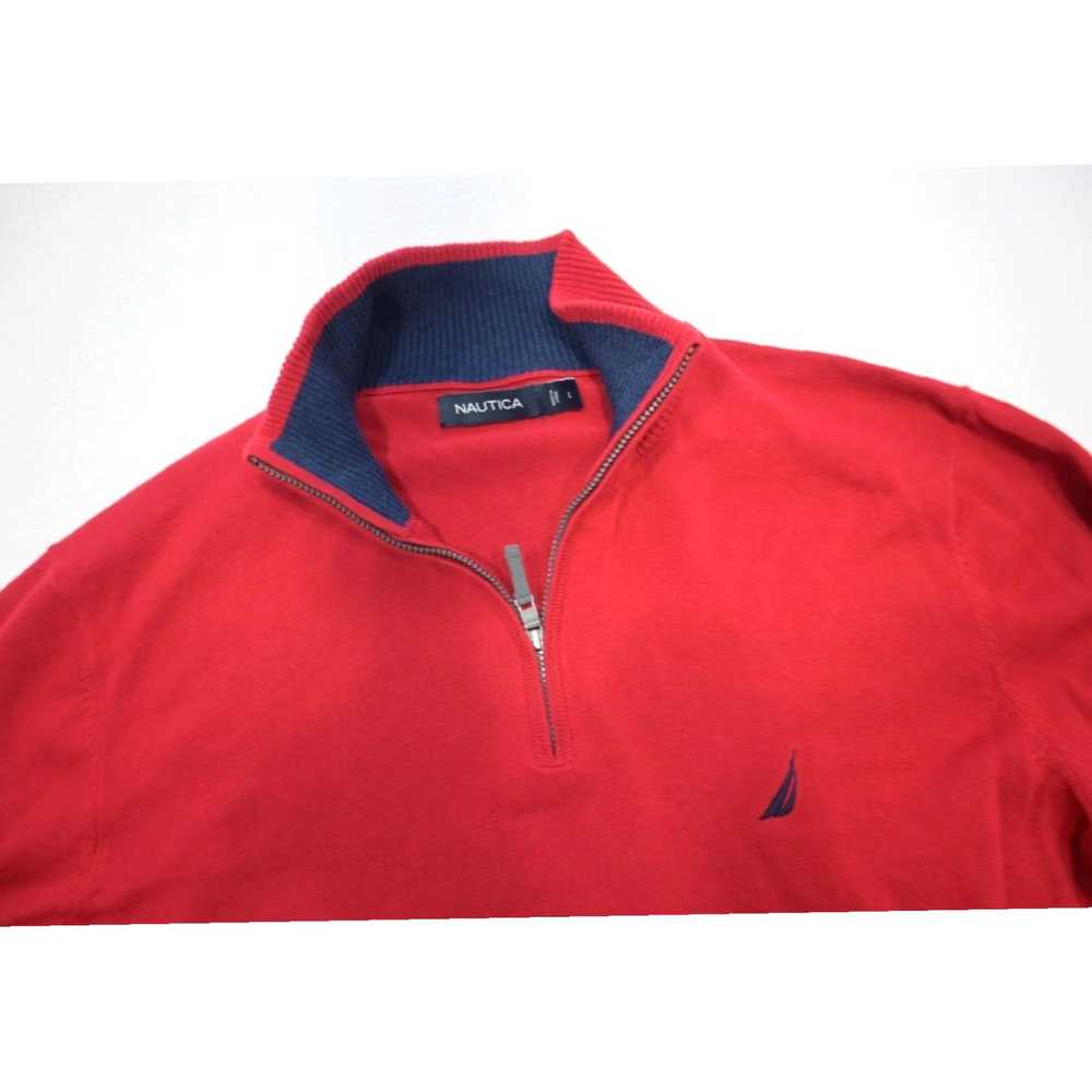 Nautica Authentic Nautica Red Knit Casual Pullove… - image 5