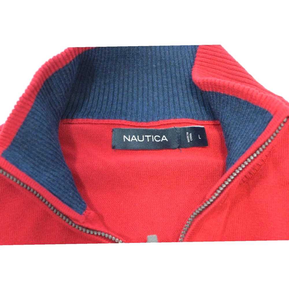 Nautica Authentic Nautica Red Knit Casual Pullove… - image 6