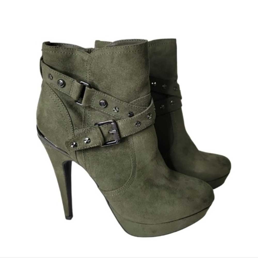 GBG GUESS Green stiletto platform boots Deeka Siz… - image 2