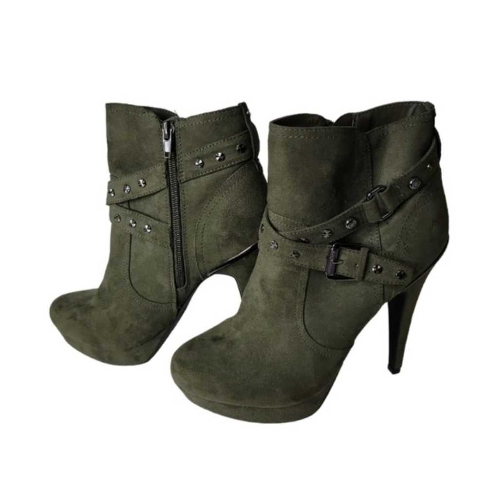 GBG GUESS Green stiletto platform boots Deeka Siz… - image 4