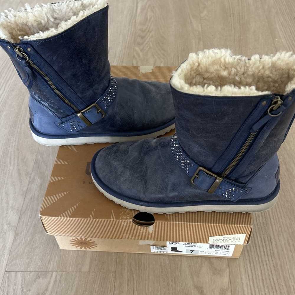 UGG W Blaise Crystal Women Boots Ink Blot (Navy) - image 2