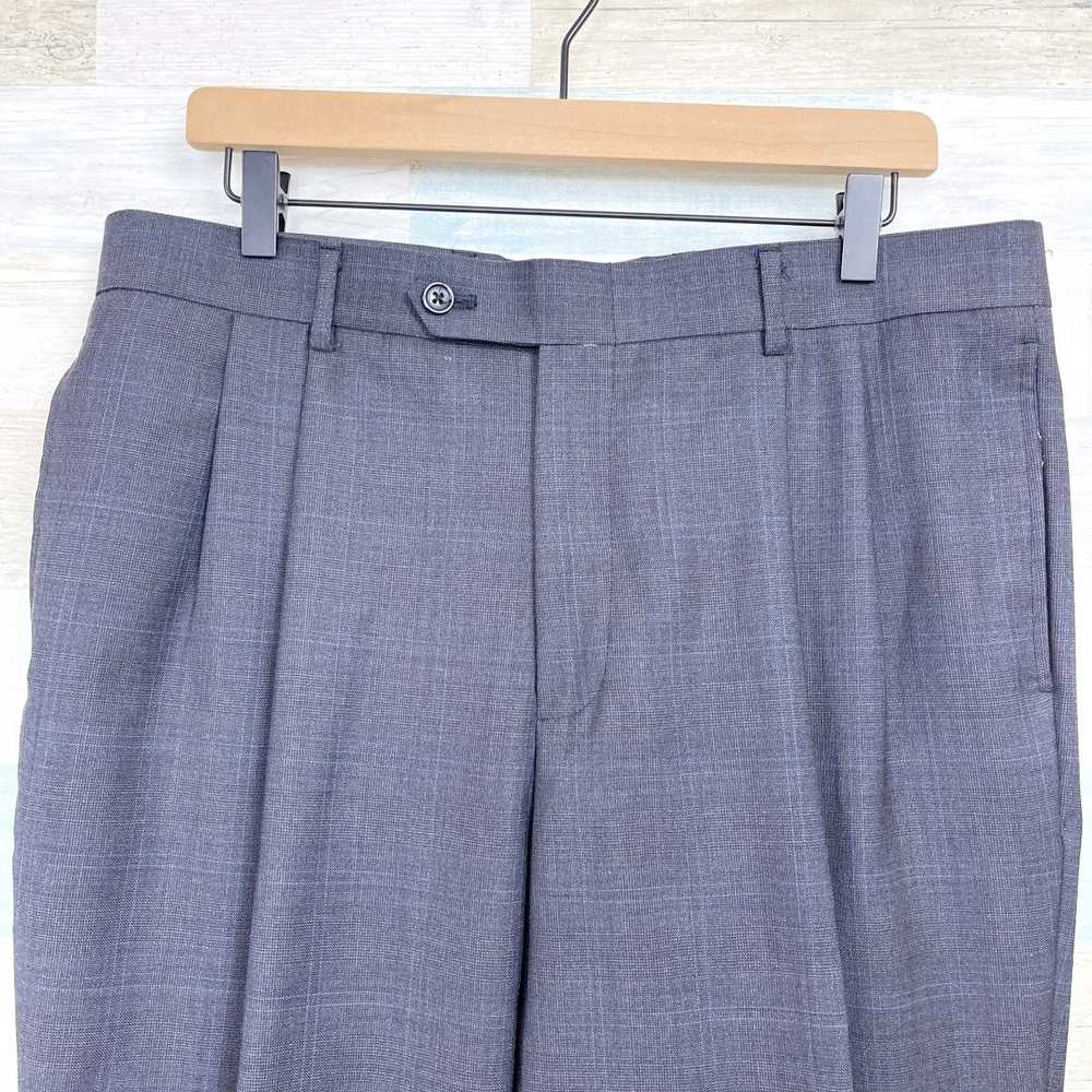 Nautica Nautica Wool Windowpane Suit Gray Two But… - image 10