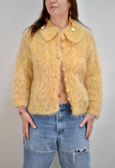 Banana Cream Mohair Cardi