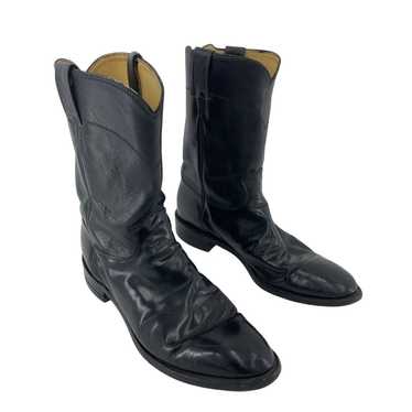 Vintage Women's Justin Black Leather Western Rope… - image 1