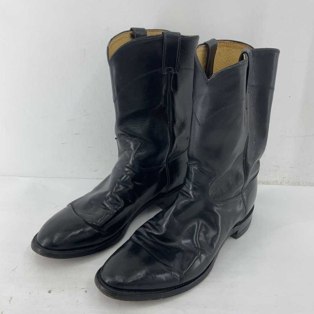 Vintage Women's Justin Black Leather Western Rope… - image 2