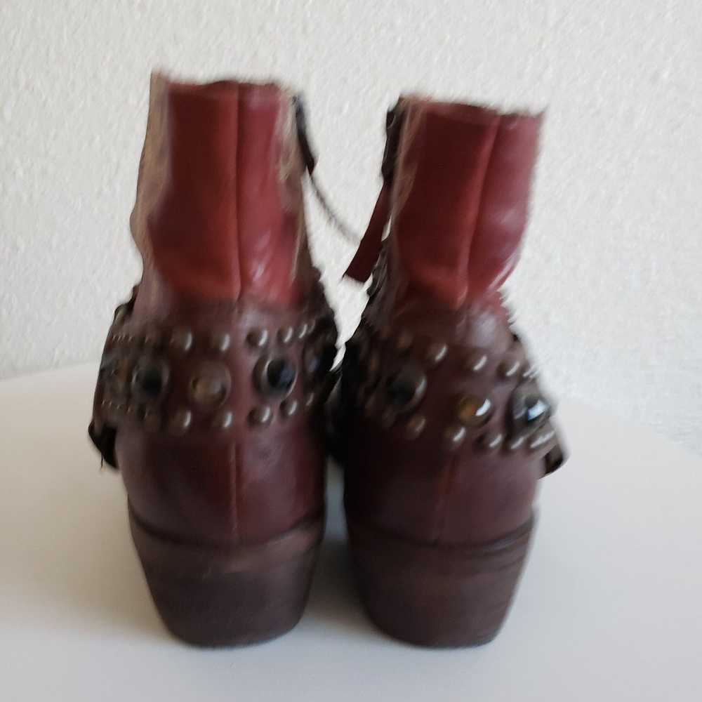 SAM EDELMAN Western Boots Cherry Leather Jeweled … - image 9