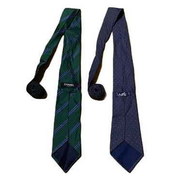 Chanel × Hermes Lot of 2 CHANEL HERMES tie necktie - image 1