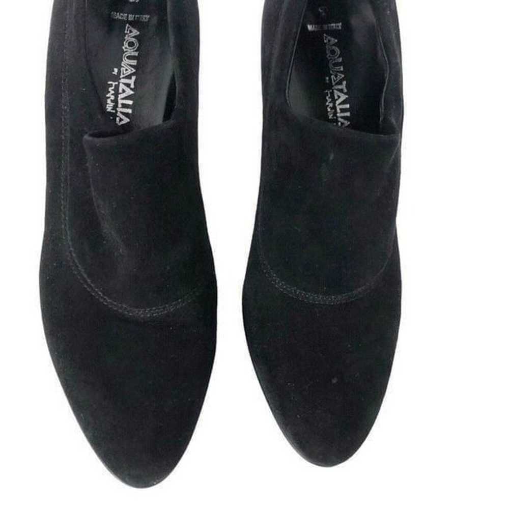 AQUATALIA BY MARVIN K. 6 Black Suede Rosetta Stre… - image 4