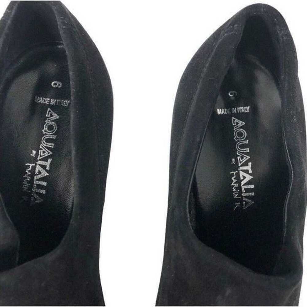 AQUATALIA BY MARVIN K. 6 Black Suede Rosetta Stre… - image 5