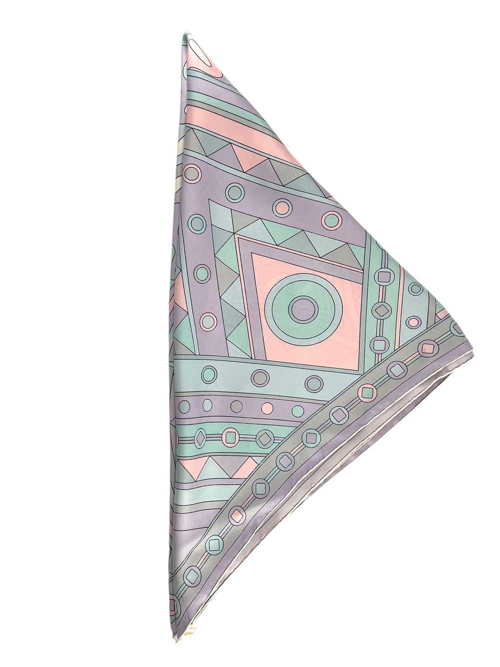 Pucci 60s Geometric Grey, Pale Pink, and Turquois… - image 5