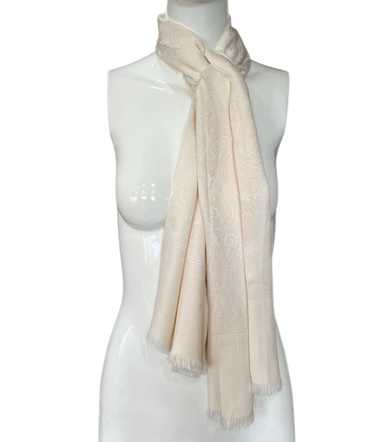 Lanvin Cream Paisley Silk Jacquard Scarf