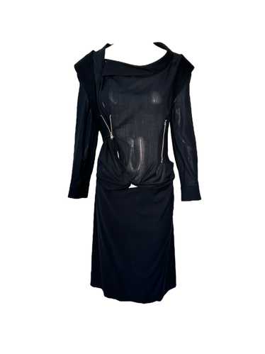 Rare 2000s Hussein Chalayan Black Asymmetrical Ava