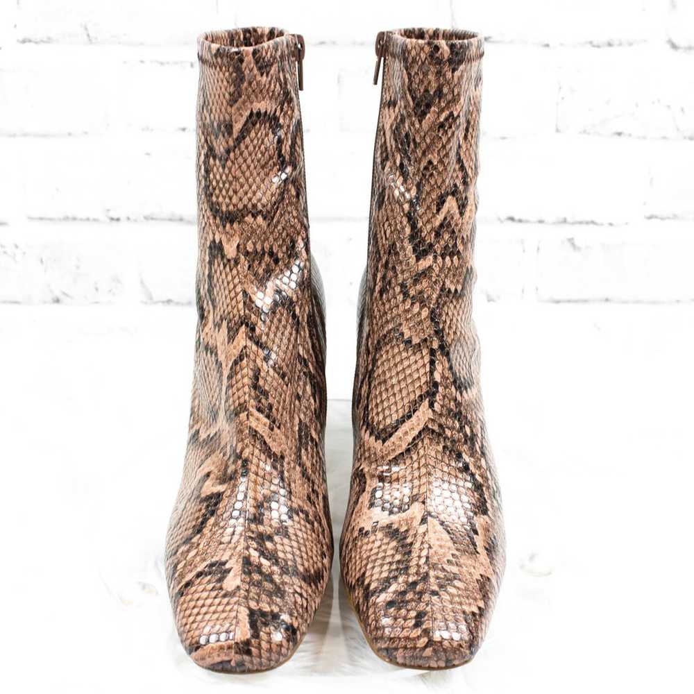 Steve Madden Brown Pink Faux Leather Snake Block … - image 3