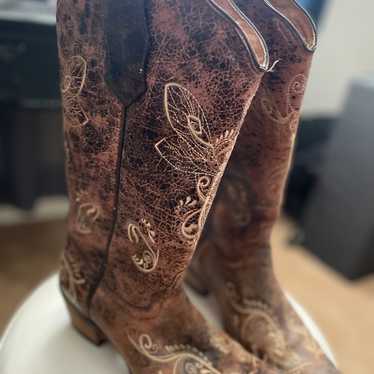 Circle G Corral Cowboy Boots Brown Leather Western