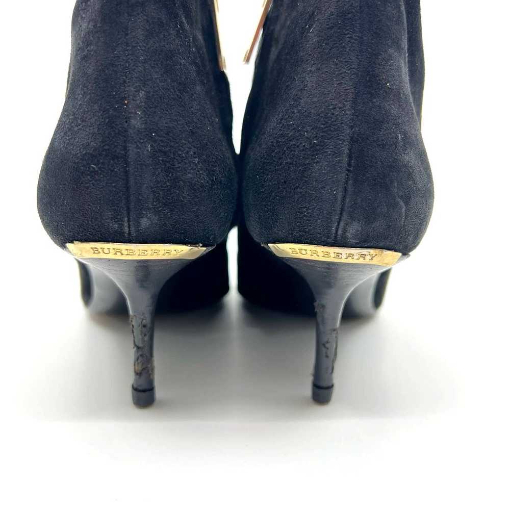 Burberry Black Suede Pointed Toe Stiletto Ankle B… - image 8