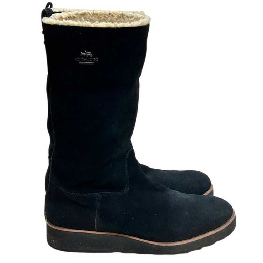 Women's Coach Vitoria Black Suede Boots- size 10 - image 1