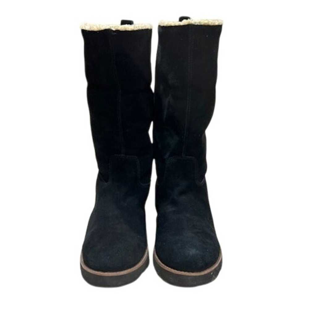 Women's Coach Vitoria Black Suede Boots- size 10 - image 2