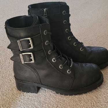 Harley Davidson Archer Motorcycle Boots Sz 9 - image 1