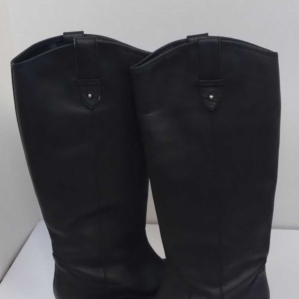 Frye & Co. Tania Black Leather Pull On Knee High … - image 11