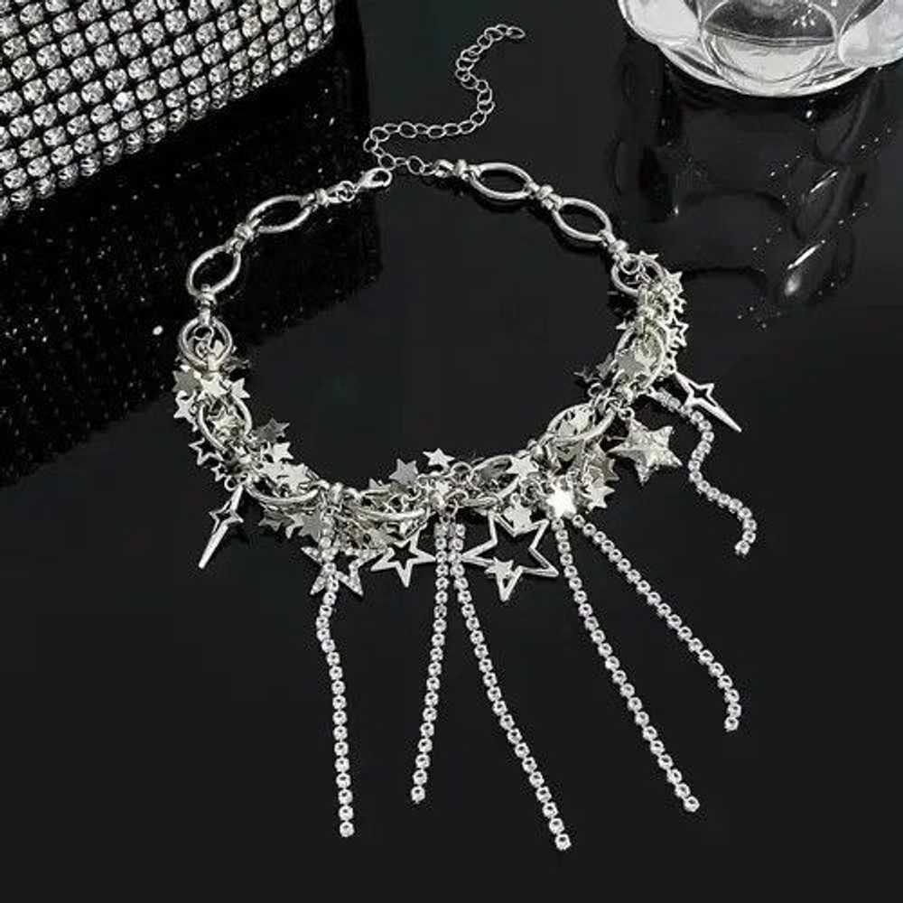 Chain × Jewelry × Streetwear Rhinestone Star Pent… - image 2