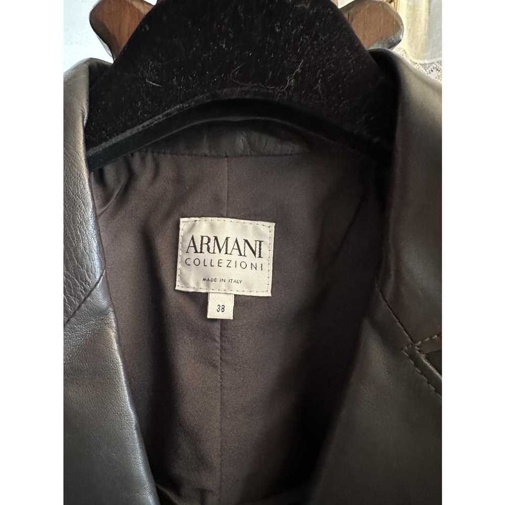 Armani Collezioni Leather biker jacket - image 3