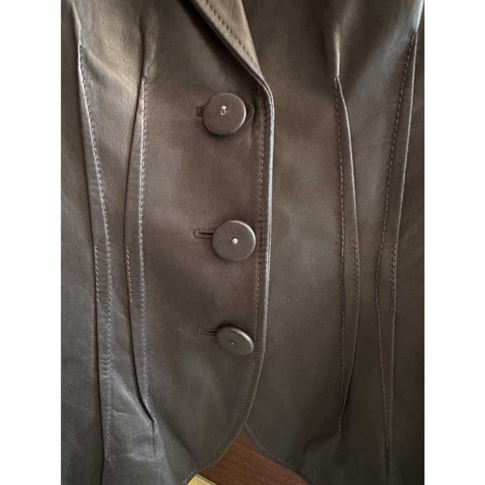 Armani Collezioni Leather biker jacket - image 8