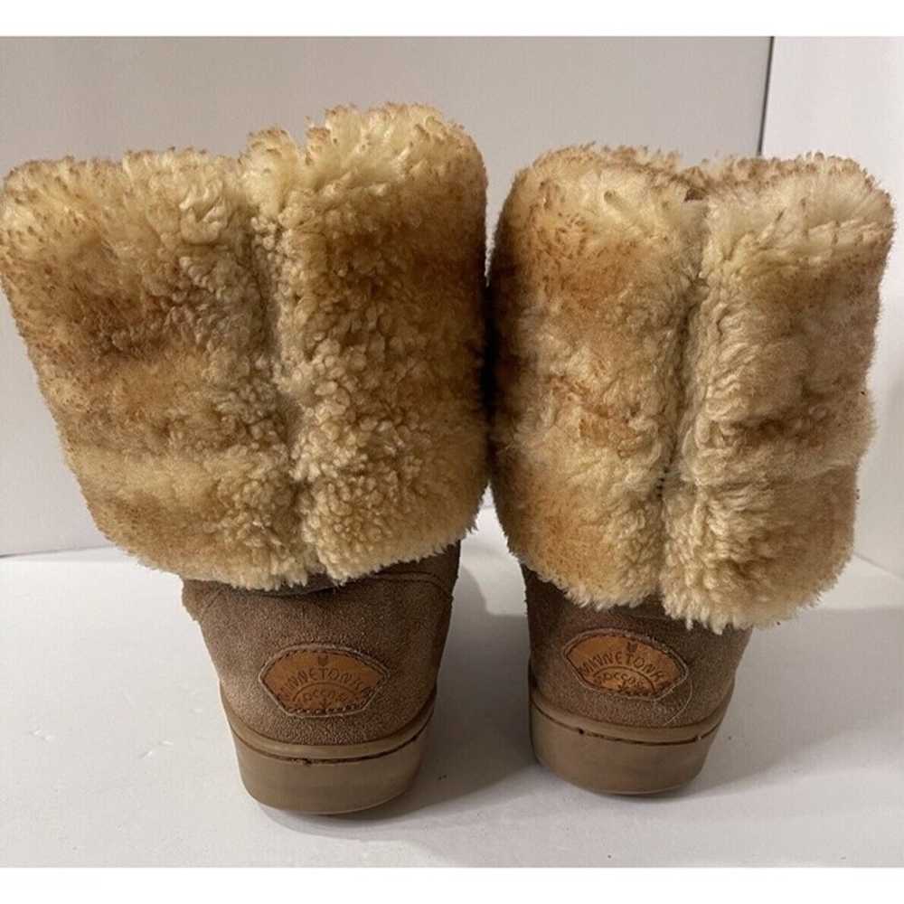 Minnetonka Moccasin Boots Shearling Ankle Winter … - image 3