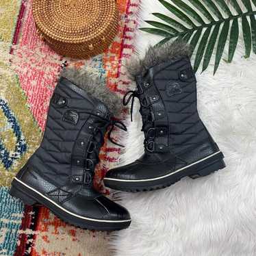 Sorel Neutral Black Fur Lined Trim Tofino II Tall 