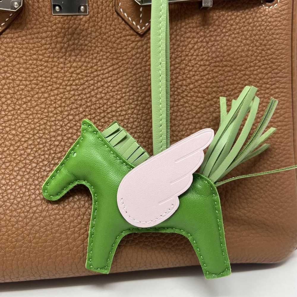 Hermès Rodéo Pégase leather bag charm - image 7